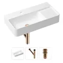Накладная раковина Lavinia Boho Bathroom Sink Slim 21520518 фарфор 60 см с донным клапаном и металлическим сифоном
