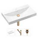 Врезная раковина Lavinia Boho Bathroom Sink 21520607 фарфор 80 см с донным клапаном и металлическим сифоном
