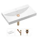 Врезная раковина Lavinia Boho Bathroom Sink 21520637 фарфор 80 см с донным клапаном и металлическим сифоном