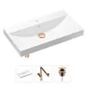 Врезная раковина Lavinia Boho Bathroom Sink 21520647 фарфор 80 см с донным клапаном и металлическим сифоном