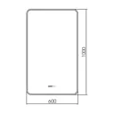 Зеркало для ванной Azario LED-00002538 с подсветкой 60x100см