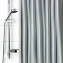Шторка для ванной комнаты V-LINE 7070-SILVER 180x180см цвет серый