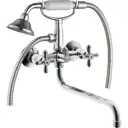 Смеситель для ванны Aquanet 00187236 двухвентильный с душевой лейкой цвет хром