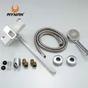 Смеситель для ванны Mynah M2249J однорычажный с душевой лейкой цвет белый