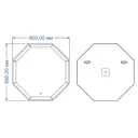 Зеркало для ванной Azario CS00063643 с подсветкой 80x80см