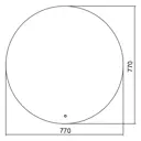 Зеркало для ванной Azario ФР-00000954 с подсветкой 77x77см