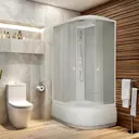 Душевая кабина Parly EF1221L 120x80см профиль белый стекло матовое
