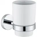 Стакан для зубных щеток Allen Brau 00265393 керамика цвет белый, хром