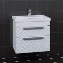 Тумба под раковину подвесная Санта 217009 60.5см цвет белый