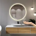Зеркало для ванной Alfa mirrors Na-6Vzd с подсветкой 60x60см