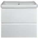 Тумба под раковину подвесная Azario CS00080142 81см цвет белый, с раковиной