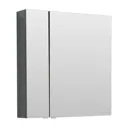 Шкаф зеркальный подвесной Aquanet 00240109 80x85см цвет серый антрацит