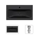 Раковина накладная Am.pm GEM 75 см цвет черный