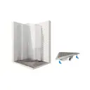 Душевой уголок Ambassador 14011105-ST18 1/4 круга 100x100см хромированный профиль эффект стекла прозрачный