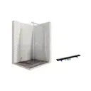 Душевой уголок Ambassador 10011102R-PR1 квадрат 100x100см хромированный профиль эффект стекла прозрачный