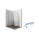Душевой уголок Ambassador 10011106-ST1 квадрат 100x100см хромированный профиль эффект стекла прозрачный