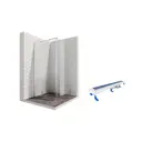 Душевой уголок Ambassador 12011103L-ST7 квадрат 100x100см хромированный профиль эффект стекла прозрачный