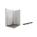 Душевой уголок Ambassador 12011104R-PR3 прямоугольник 80x90см хромированный профиль эффект стекла прозрачный