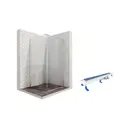 Душевой уголок Ambassador 12011106R-ST4 квадрат 100x100см хромированный профиль эффект стекла прозрачный