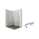Душевой уголок Ambassador 12011109-ST3 квадрат 90x90см хромированный профиль эффект стекла прозрачный