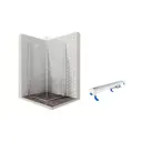 Душевой уголок Ambassador 12011110-ST2 квадрат 100x100см хромированный профиль эффект стекла прозрачный