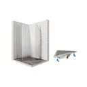 Душевой уголок Ambassador 12011112R-ST10 пятиугольник 100x100см хромированный профиль эффект стекла прозрачный