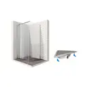 Душевой уголок Ambassador 13011105-ST15 квадрат 90x90см хромированный профиль эффект стекла прозрачный
