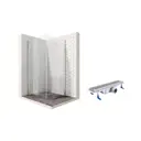 Душевой уголок Ambassador 13011108-ST2 квадрат 90x90см хромированный профиль эффект стекла прозрачный