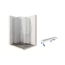 Душевой уголок Ambassador 11011101-ST6 1/4 круга 90x90см хромированный профиль эффект стекла прозрачный