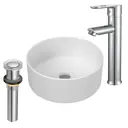 Раковина накладная Bauedge BL1008 41см, со смесителем