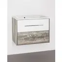 Тумба под раковину подвесная Style Line Экзотик 75 74см цвет эффект черного дерева