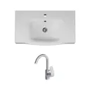 Раковина для тумбы со смесителем AM.PM M80WCC0802WG-F8002700 Like 80 см цвет хром