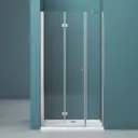 Душевая дверь Belbagno Albano-BS-13-80+80-C-Cr 160см эффект стекла прозрачный складной