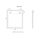Зеркало для ванной Vigo Marta Luxe 600 с подсветкой 60x70см
