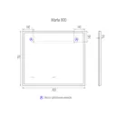 Зеркало для ванной Vigo Marta Luxe 800 с подсветкой 80x70см