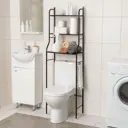 Стеллаж над унитазом Клик Мебель 4010853 25x152x47см цвет черный