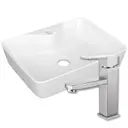 Раковина накладная Bauedge BAU Cerama BH1233 48 см со смесителем цвет белый/серый металлик