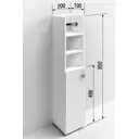 Шкаф для ванны напольный Regent style ПШМарсель1д2н 30x95см цвет белый