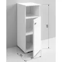 Шкаф для ванны напольный Regent style Виола1д1н левый 30x83.6см цвет белый
