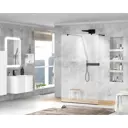 Душевая перегородка Cezares LIBERTA-L-2-120-120-C-NERO 120x195см черный профиль