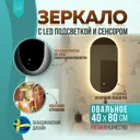 Зеркало для ванной Owl 1975 OWLM200303 с подсветкой 40x80см