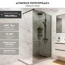 Душевая перегородка Benetto BEN_602_BL_T_1000x2000 100x200см черный профиль