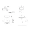 Раковина накладная Kerama Marazzi PLR.wb.55.1 55см