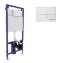 Инсталляция Berges Novum 040212 для скрытого монтажа L2 с кнопкой матовый хром