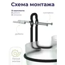 Полка для ванной решетчатая угловая Fora Fresh черный