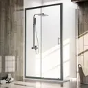 Душевой уголок Veconi RV072B-15090-01-C4 прямоугольник 150x90см черный профиль эффект стекла прозрачный