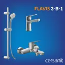 Комплект смесителей Cersanit Flavis 64508 и душевая стойка