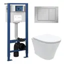 Комплект инсталляция с унитазом Bauedge NP0001-PRO-DLR_000002 цвет белый