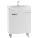 Тумба под раковину Айсберг Контраст DA2703T 59.20см цвет Белый