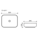 Накладная раковина CERAMICANOVA Element CN6011 прямоугольная 50 см
